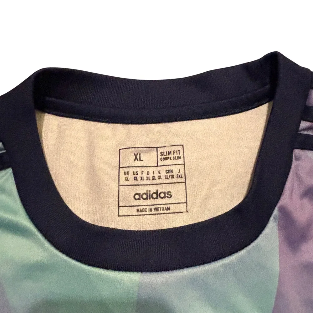 Adidas Arsenal FC 2024-25 Third Jersey XL Slim Fit Aqua Purple Trefoil 53 HS5184